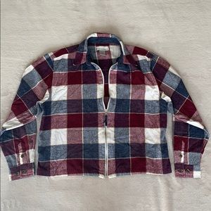Dress Barn Plaid Jacket / Flannel Jacket (Zipper)